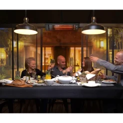 Canopia Riscaldatore Infrarossi da Esterno in Fibra Di Carbonio IP65 Con Montaggio a Parete