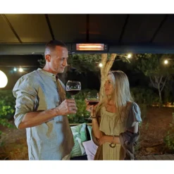 Canopia Riscaldatore Infrarossi da Esterno in Fibra Di Carbonio IP65 Con Montaggio a Parete