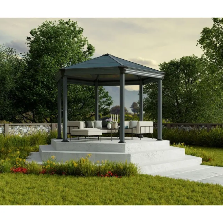 Canopia Roma Gazebo Esagonale in Alluminio 3.6X4 m