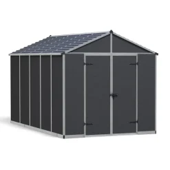 Canopia Rubicon Casetta Da Giardino in Policarbonato Ultra Resistente 377X237X235 cm Grigio Scuro