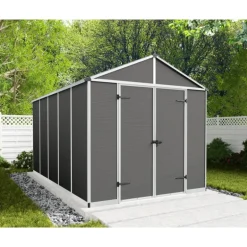 Canopia Rubicon Casetta Da Giardino in Policarbonato Ultra Resistente 377X237X235 cm Grigio Scuro