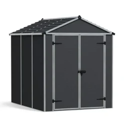 Canopia Rubicon Casetta Da Giardino in Policarbonato Ultra Resistente 229X185X217 cm Grigio Scuro