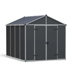 Canopia Rubicon Casetta Da Giardino in Policarbonato Ultra Resistente 303X237X235 cm Grigio Scuro