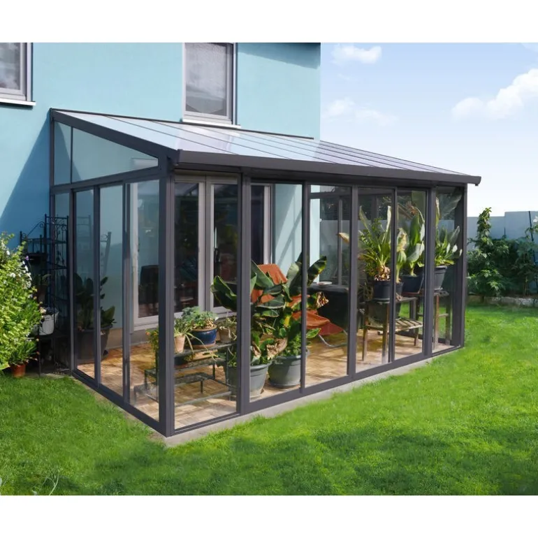 Canopia San Remo Pergola Chiusa in Alluminio 3X4.4 m Grigio