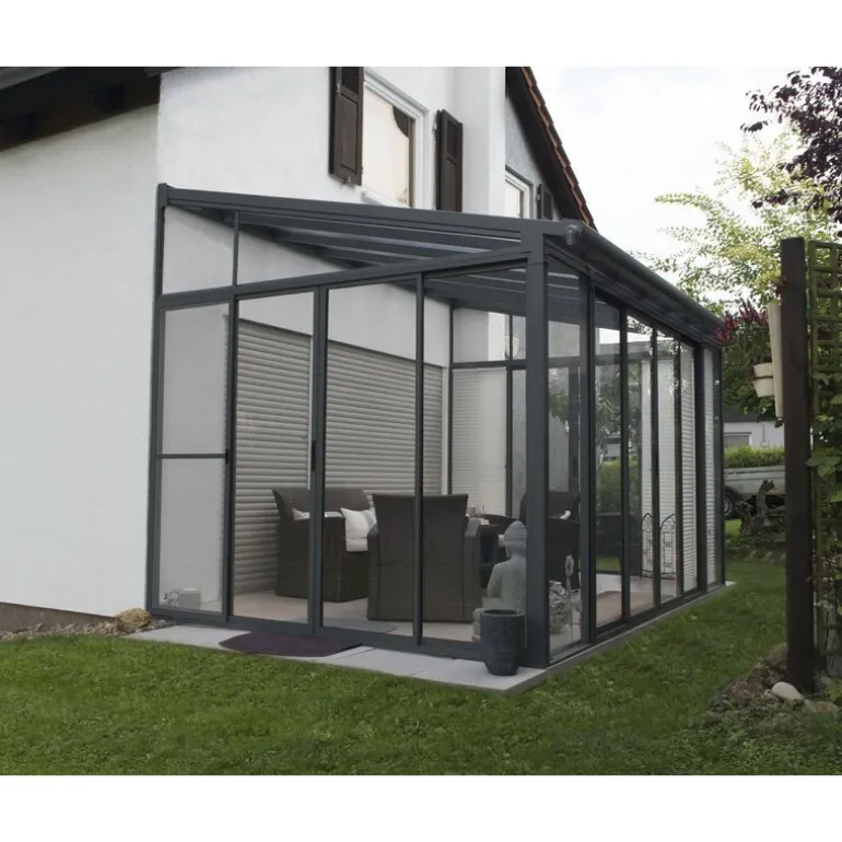 Canopia San Remo Pergola Chiusa in Alluminio 3X4.4 m Grigio