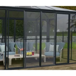 Canopia Set Di Porte a Rete Per Garda/Sanremo/Ledro Veranda Grigio