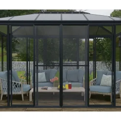 Canopia Set Di Porte a Rete Per Garda/Sanremo/Ledro Veranda Grigio