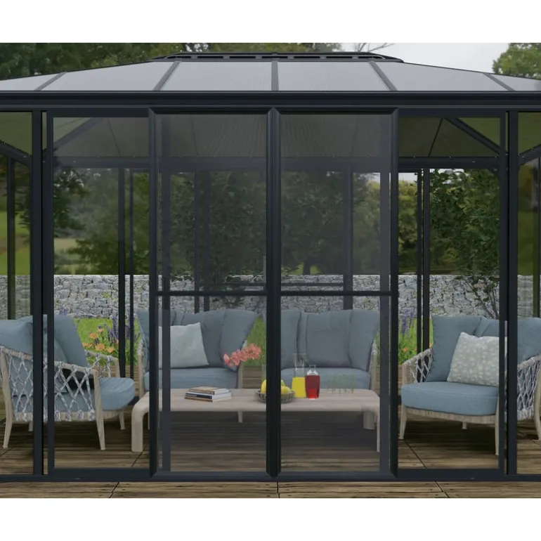 Canopia Set Di Porte a Rete Per Garda/Sanremo/Ledro Veranda Grigio