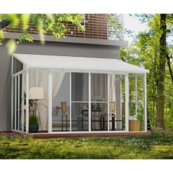 Canopia Set Di Porte a Rete Per Sanremo Pergola Chiusa Bianco