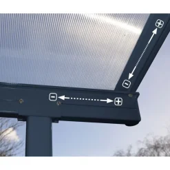 Canopia Sierra Pergola Addossata in Alluminio 3X4.3 m Grigio