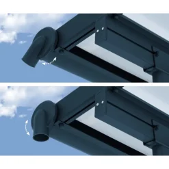 Canopia Sierra Pergola Addossata in Alluminio 2.3X2.3 m Grigio