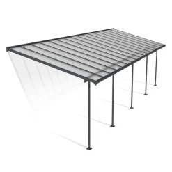 Canopia Sierra Pergola Addossata in Alluminio 3X9.7 m Grigio