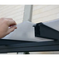 Canopia Sierra Pergola Addossata in Alluminio 2.3X6.7 m Grigio