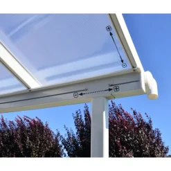 Canopia Sierra Pergola Addossata in Alluminio 2.3X2.3 m Bianco