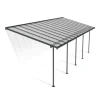 Canopia Sierra Pergola Addossata in Alluminio 3X8.6 m Grigio