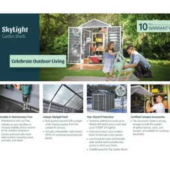 Canopia Skylight Casetta Da Giardino in Policarbonato 176X120X203 cm Grigio