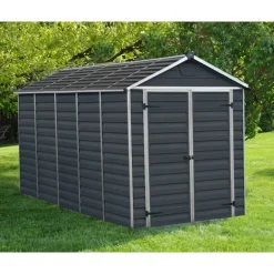 Canopia Skylight Casetta Da Giardino in Policarbonato 378X185X217 cm Grigio Scuro
