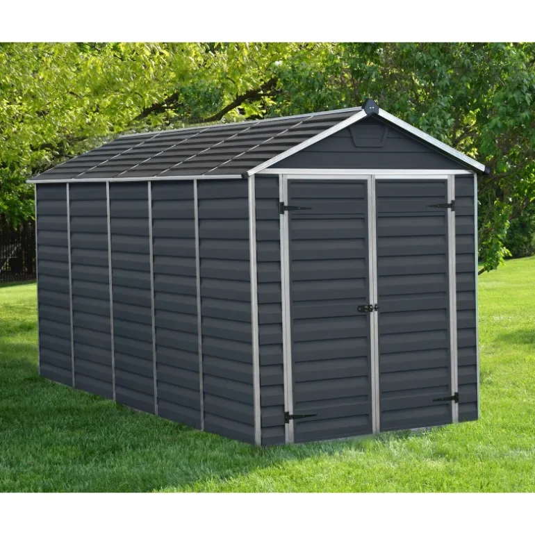 Canopia Skylight Casetta Da Giardino in Policarbonato 378X185X217 cm Grigio Scuro