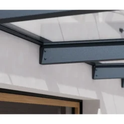 Canopia Sophia XL Pensilina Da Esterno 472X140X67 cm - Struttura Grigia Pannello Trasparente