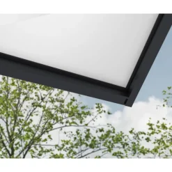 Canopia Sophia XL Pensilina Da Esterno 570X140 cm - Struttura Grigia Pannelli Opal Bianco