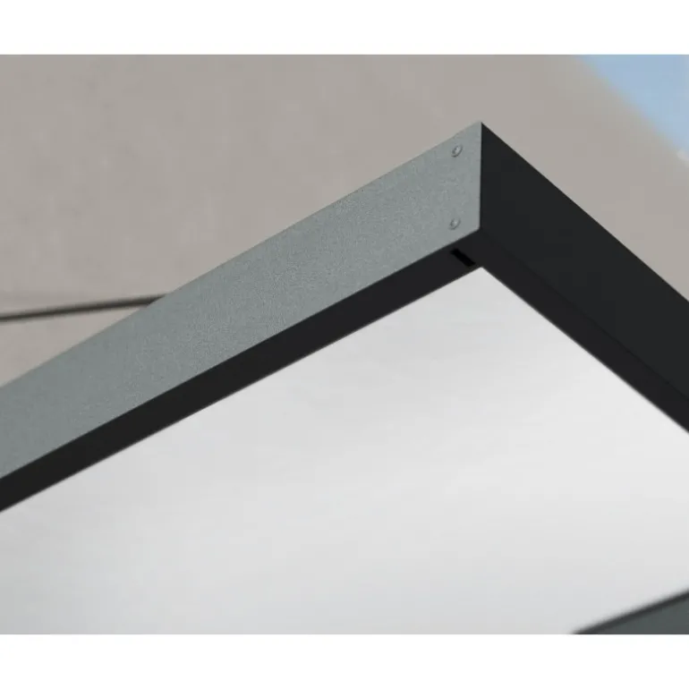 Canopia Sophia XL Pensilina Da Esterno 470X140 cm - Struttura Grigia Pannelli Opal Bianco