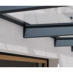 Canopia Sophia XL Pensilina Da Esterno 565X140X67 cm - Struttura Grigia Pannello Trasparente