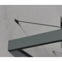 Canopia Sophia XL Pensilina Da Esterno 379X140X67 cm - Struttura Grigia Pannello Trasparente