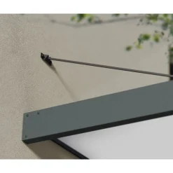 Canopia Sophia XL Pensilina Da Esterno 380X140 cm - Struttura Grigia Pannelli Opal Bianco