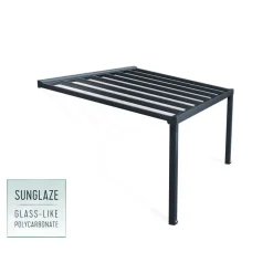 Canopia Stockholm Pergola Addossata in Alluminio di Premium 3.4X5.2 m Trasparente