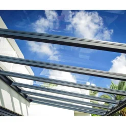 Canopia Stockholm Pergola Addossata in Alluminio di Premium 3.4X3.7 m Trasparente