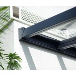 Canopia Stockholm Pergola Addossata in Alluminio di Premium 3.4X6 m Trasparente