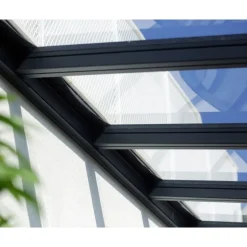 Canopia Stockholm Pergola Addossata in Alluminio di Premium 3.4X6.6 m Trasparente