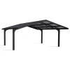 Canopia Sydney Carport Doppio Tetto Spiovente in Alluminio 6 X 6 m Nero
