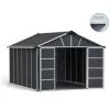 Canopia Yukon Casetta Da Giardino in Policarbonato 395X332X252 cm Grigio Pavimento Incluso