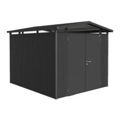 Casetta da Giardino in Metallo PANORAMA 3 con Porta a Due Battenti Biohort