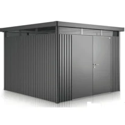 Casetta da Giardino in Metallo HIGHLINE 5 con Porta a Due Battenti Biohort