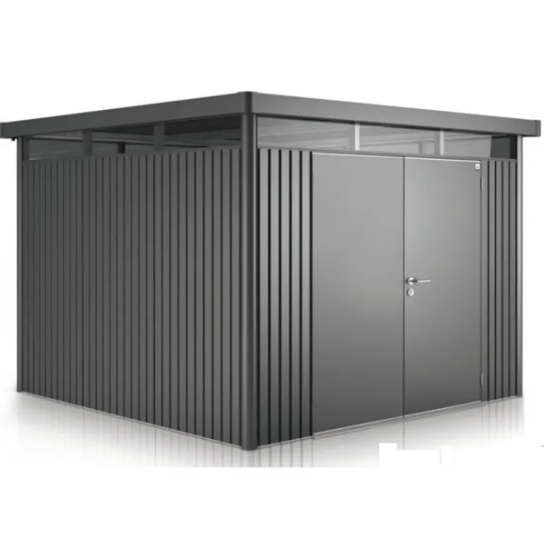 Casetta da Giardino in Metallo HIGHLINE 5 con Porta a Due Battenti Biohort