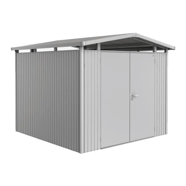 Casetta da Giardino in Metallo PANORAMA 2 con Porta a Due Battenti Biohort