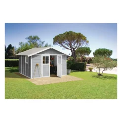 Casetta da Giardino in Resina DECO 11 LIGHT GREY Grosfillex
