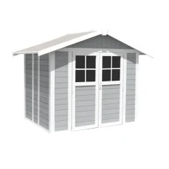 Casetta da Giardino in Resina DECO 5 LIGHT GREY Grosfillex