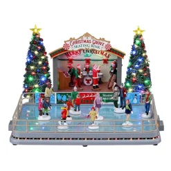 Christmas Grove Skating Rink con Alimentatore 4.5V Cod. 14870