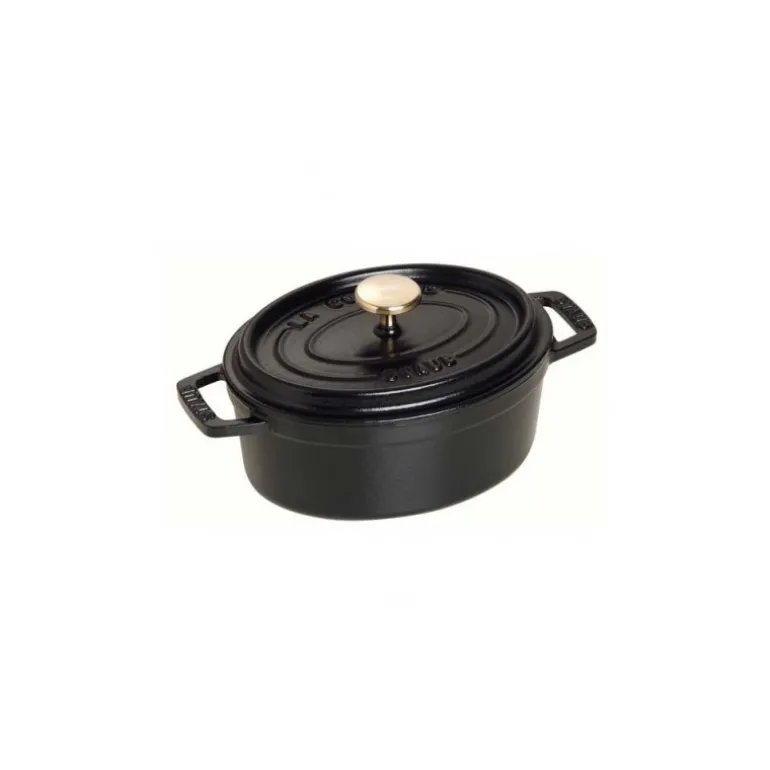 Cocotte Ovale 17 cm Nera in Ghisa