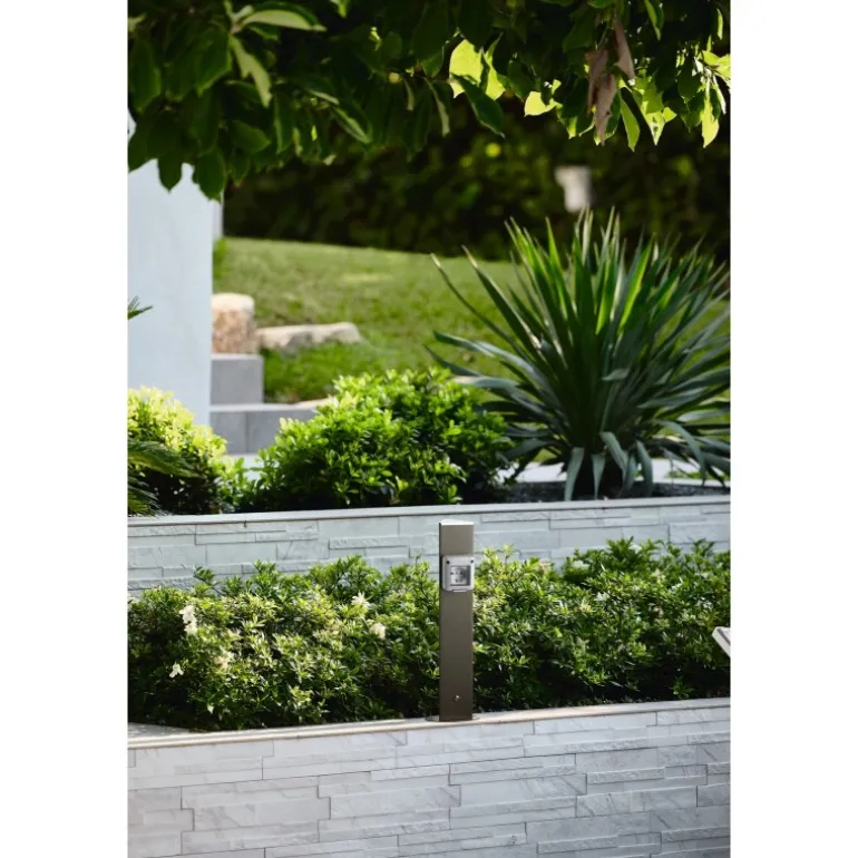 Colonnina per Presa Elettrica da Giardino Aquapoint Electropoint Ground Grigio Tortora