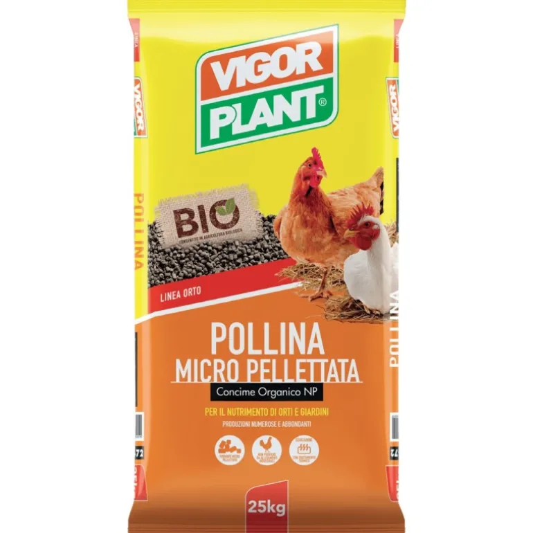 Concime organico Pollina Micro Pellettata 25 kg Vigorplant