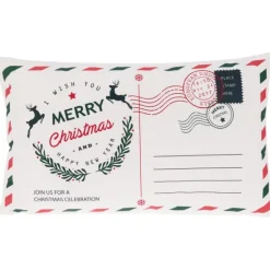 Cuscino Decorativo Cartoline Natale 50x30 Cm. Pezzo Singolo