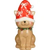 Decorazione Gatto sorridente con Cappello Rossa