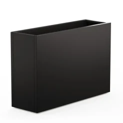 Fioriera Alta Herstera DECO PLANTER DIVIDER 40 in Metallo colore Nero e Pannello Effetto Legno 120x40x80 cm
