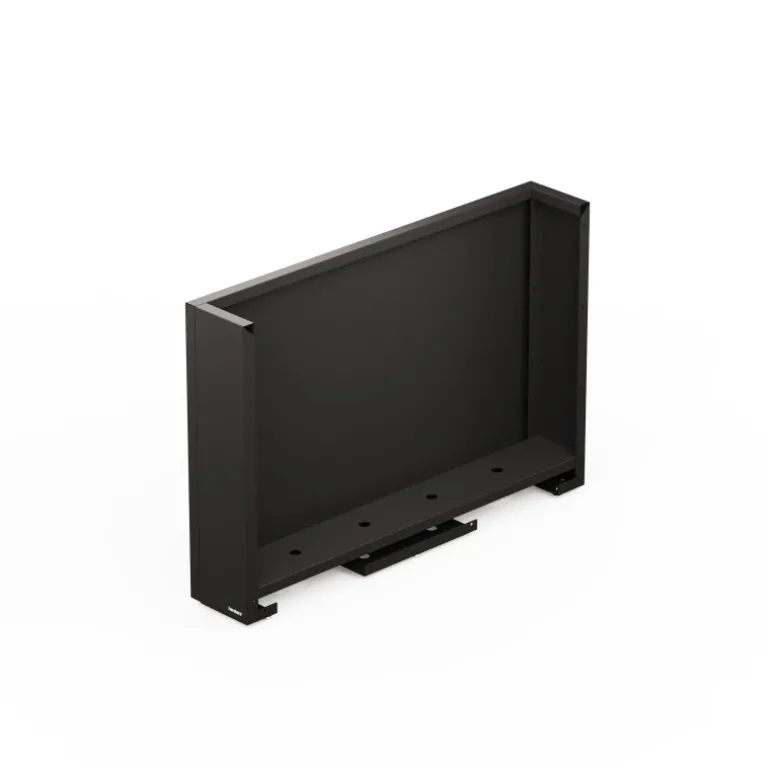 Fioriera Alta Herstera DECO PLANTER DIVIDER 25 in Metallo colore Nero e Legno 100x25x80 cm