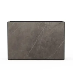 Fioriera Alta Herstera DECO PLANTER DIVIDER 40 in Metallo colore Nero e Pannello Effetto Marmo 120x40x80 cm