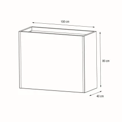 Fioriera Alta Herstera PLANTER DIVIDER 40 in Metallo colore Antracite 100x40x80 cm